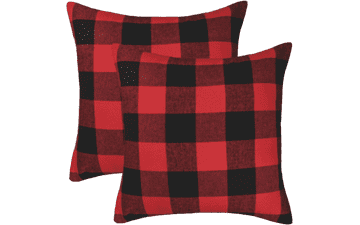 4TH Emotion Christmas Buffalo Check Plaid Throw Pillow Covers