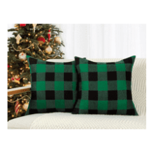 4TH Emotion Christmas Buffalo Check Plaid Throw Pillow Covers