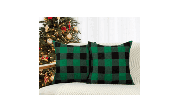 4TH Emotion Christmas Buffalo Check Plaid Throw Pillow Covers