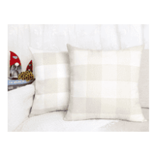 4TH Emotion Set of 2 Farmhouse Buffalo Check Plaid Throw Pillow Covers