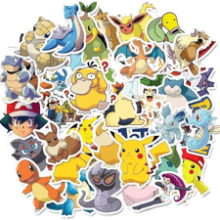 50 pcs Cartoon Anime Waterproof Stickers