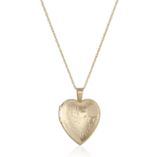 Amazon Essentials 14k Gold-Filled Heart Locket Necklace