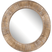 Barnyard Designs 31.5" Rustic Round Wood Mirror