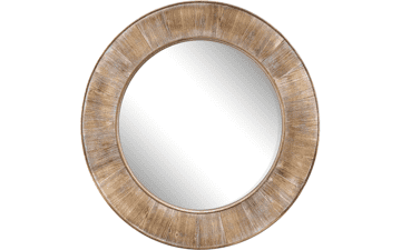 Barnyard Designs 31.5" Rustic Round Wood Mirror