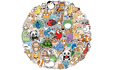 Benresive 100 Pcs Cute Animal Stickers