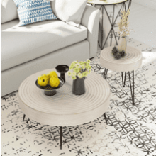 COZAYH Modern Farmhouse Coffee Table Set