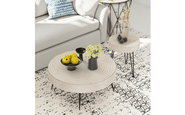 COZAYH Modern Farmhouse Coffee Table Set