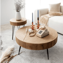 COZAYH Modern Farmhouse Living Room Coffee Table Set