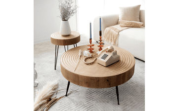 COZAYH Modern Farmhouse Living Room Coffee Table Set