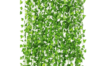 CQURE 12 Pack Artificial Ivy Garland