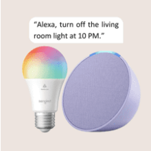 Echo Pop | Lavender Bloom with Sengled Smart Color Bulb