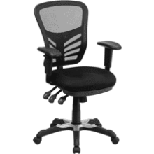 Flash Furniture Nicholas Mid-Back Black Mesh Chair