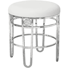 Hillsdale Dessa Glam Backless Metal Vanity Stool