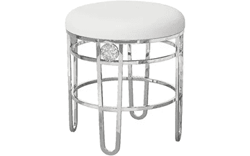 Hillsdale Dessa Glam Backless Metal Vanity Stool