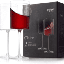 JoyJolt Claire Red Wine Glass Set