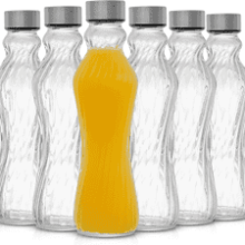 JoyJolt Fluted Glass Water Bottles