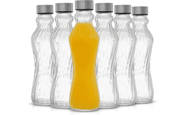 JoyJolt Fluted Glass Water Bottles