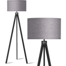 LEPOWER Wood Tripod Floor Lamp