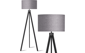 LEPOWER Wood Tripod Floor Lamp