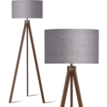 LEPOWER Wood Tripod Floor Lamp