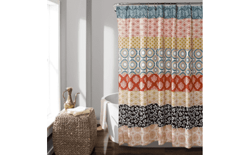 Lush Decor Bohemian Stripe Shower Curtain