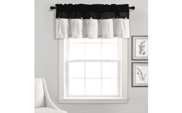 Lush Decor Linen Button Farmhouse Valance