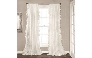 Lush Decor Reyna Ruffle Window Curtain Panel Set