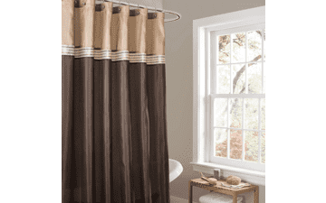 Lush Decor Terra Color Block Shower Curtain