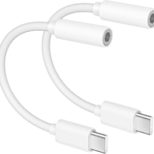 [MFi Certified] 2 Pack Headphone Adapter for iPhone 15