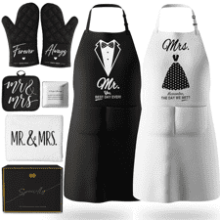 Mr and Mrs Aprons for Couples Gifts