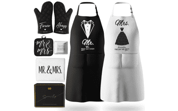 Mr and Mrs Aprons for Couples Gifts