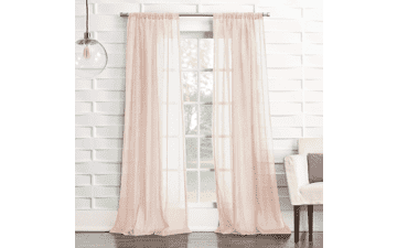 No. 918 Tayla Crushed Texture Semi-Sheer Rod Pocket Curtain Panel