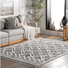 NuLOOM Ansley Moroccan Lattice Tassel Area Rug