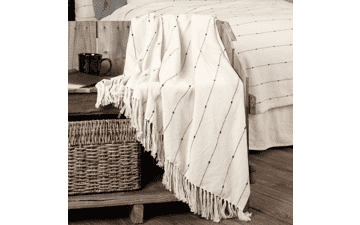 Piper Classics Farmcloth Stripe Throw Blanket