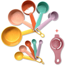 Plastic Measuring Cups and Spoons Set