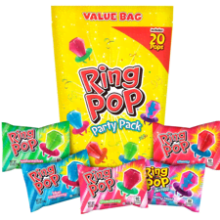 Ring Pop Valentine’s Candy Lollipop Variety Party Pack