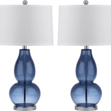 SAFAVIEH Lighting Collection Mercurio Blue Glass Double Gourd