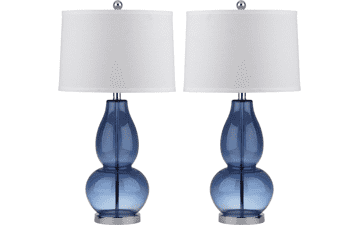 SAFAVIEH Lighting Collection Mercurio Blue Glass Double Gourd