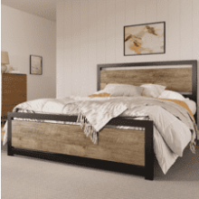 SHA CERLIN Queen Size Metal Platform Bed Frame