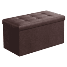 SONGMICS 30 Inches Folding Storage Ottoman Bench