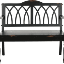 Safavieh American Homes Collection Benjamin Distressed Black Bench