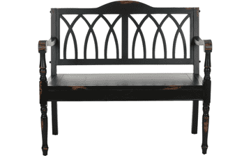 Safavieh American Homes Collection Benjamin Distressed Black Bench