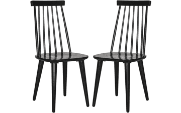 Safavieh American Homes Collection Burris Country Farmhouse Wood Black Spindle Side Chair