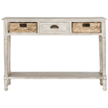 Safavieh Home Collection Christa Vintage White Storage Console Table