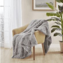 Serta Mila Shaggy Heated Throw Blanket