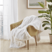 Serta Mila Shaggy Heated Throw Blanket