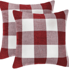 Set of 2 Farmhouse Buffalo Check Plaid Throw Pillow Covers