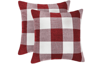 Set of 2 Farmhouse Buffalo Check Plaid Throw Pillow Covers