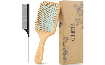 Sofmild Natural Bamboo Wood Hair Brush Set