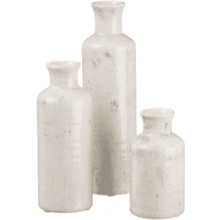 Sullivans White Ceramic Vase Set